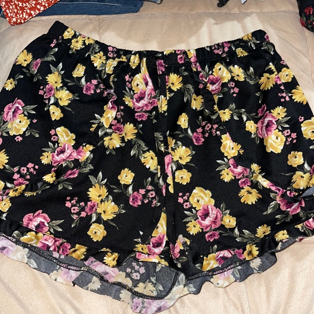 Floral, flowy shorts